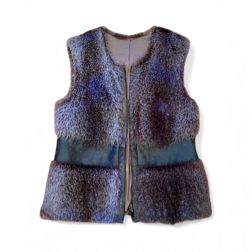 Fur Vest, authentic nutria fur, fits medium, *HOST PICK*